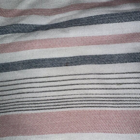 Sim & Sam Vertical Striped Bat Wing Crop Top White Small - Picture 15 of 15